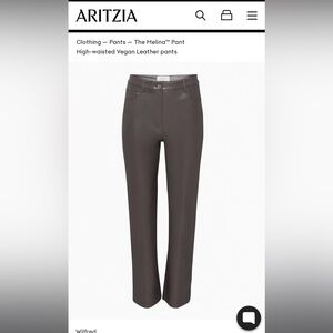 Aritzia Wilfred Melina vegan leather pants